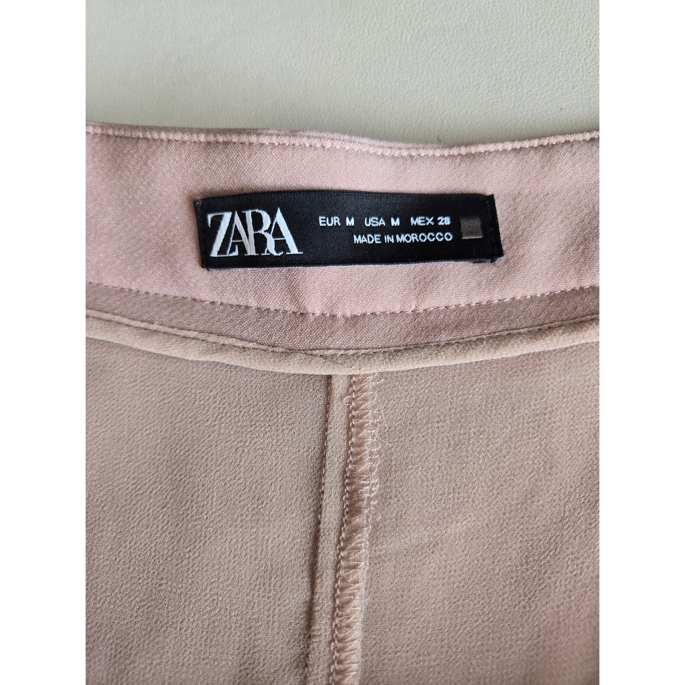 Zara Pink Mauve High Rise Layered Ruffle Skort Shorts Sz M Balletcore Soft Girl - Picture 6 of 9